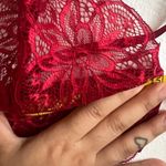 Red Lace Bralette, Coquette Y2K Lingerie‎ Romantic Goth Medium Grunge Retro Photo 4