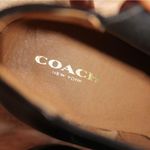 Coach Black Leather Peep Toe Boot Heel Sz 10 Photo 2