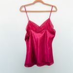 One Step Up Y2K Beaded Lace Cami Dark Pink Size Large Coquette Fairy Glam Photo 5