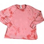 JoyLab  Women's Soft Lightweight Sweatshirt Light Red Tie Dye Size XL Photo 1