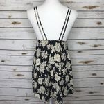 Brandy Melville 🌷 Black Floral Tunic Tank Top O/S Photo 3