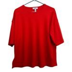 COS  Women's Red Crew Neck Short Sleeves Oversized T-Shirt Size Medium Photo 0