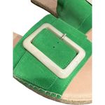 Eric Michael New‎  Green Suede Leather Buckle Slide Sandals Flats 41 / 10-10.5 Photo 1