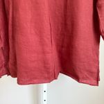 Eileen Fisher Linen Tunic Top sz M Minimalist Resort Vacation Coral Sequin Photo 3