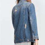 ZARA Ripped Denim Jacket Photo 1