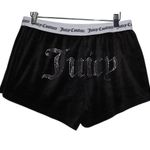 Juicy Couture Women's  Sleepwear Black Gray Crystal Boxer Brief Shorts Size Large Photo 1