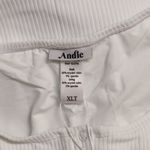 ANDIE NWT White Ribbed Knit Sleeveless Scoop Back Malibu One Piece Swimsuit XLT Photo 5