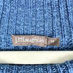 J. McLaughlin  Mockneck Knit Sweater Size Medium Cotton Modal Blue Classic Photo 2