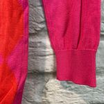 Lacoste VTG  Size 34 XS Pink/Orange Argyle Button Up Fitted Cardigan Sweater Photo 12