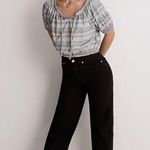 Madewell Jacquard Keyhole stripped crop top Photo 8