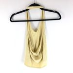 American Eagle  Womens Halter Top Ribbed Knit Stretch Yellow S Photo 1