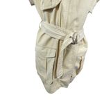 Elan Utility Safari Dress Jacket Yellow Belted Sleeveless Zip Front Women's S Photo 5