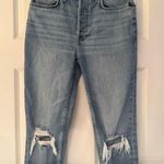 RE/DONE REDONE Originals 90s High Rise Ankle Crop Frayed Hem Light Dusk Destroy Size 26 Photo 0