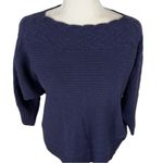 Lee  Dark Purple Scoop Neck Knit Sweater Size S Photo 1