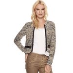 Free People Heart Beeps Boho Knit Cropped Zip Up Sweater Bolero XS Photo 7