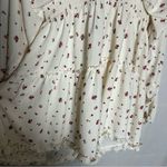 Blush Mark Cream Floral V Neck Smocked Waist Cut Out Low Back Long Sleeve Dress Pink Size L Photo 4