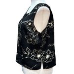 Susan Graver Modern Essentials Size M Womens Floral Knit Tank Black White fresh Size M Photo 3