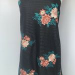 ZARA Trafaluc Womens Black Floral Embroidered Dress Size S Metallic Sleeveless Photo 1