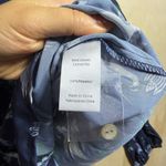 Vanessa Williams Bow Blouse NWT Size Small Blue Crane Floral Print Long Sleeve Photo 8