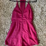 Lush Clothing Dark Red Velvet Romper Photo 0