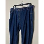 Woman Within Womens 18WP Jeans Dark Wash Straight Stretch Elastic Back Waist Photo 1