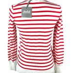Marled Reunited Clothing One of a Kind Striped Sweater, White, Red, X-Small Photo 1