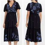 Johnny Was heavily embroidered Lyra Tiered Ruffled Knit Dress Photo 6