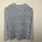 Croft & Barrow  Women's Sweater Size Medium White Black Geo Cowl Neck Pullover Photo 5