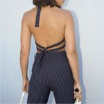 Pepper Mayo Hollywood Boulevard Vest Crop - Pinstripe M Photo 2