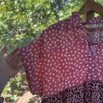 Umgee  Women's Pink Printed Floral Boho Mini Dress Size L. NEW Photo 2