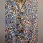 J.Jill  Border Print Maxi Dress Floral Blue Cottage Boho Paisley Size XL NWT Photo 6