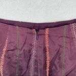 Nicole Miller Satin Embroidered Stripes Pencil Skirt Lightweight Feminine Size 2 Photo 6