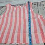 C&C California ‎ Pink Vertical Stripe Button Back Linen Tank Top XL NWT Photo 6