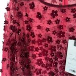 Mac Duggal Mac‎ Duggal Embellished Floral Velvet Long Sleeve Dress Burgundy 16 Photo 7