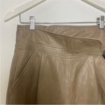 Sézane Sezane 100% lambs leather trousers in tan/ dark beige Photo 10