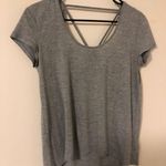 Alo Yoga Grey Shirt With Back Crossover  Photo 0