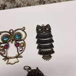 Lot Of 5 Animal Costume Pendants / Charms Variety Owl Birds 1 Locket Photo 2