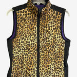 Ralph Lauren Lauren  MP Animal Print quilted vest purple lining faux suede trim Photo 0