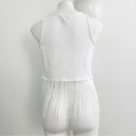 Anthropologie Fringe Flirty White tank top Sleeveless dance night out SMALL NWOT Photo 7