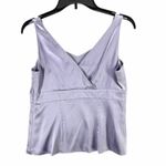 Talbots Vintage  Silk Top Womens 4 Petites Lavender Empire Waist Satin Soft Glam Photo 3