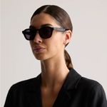 Quince NIB  Maldives Polarized Acetate Black Sunglasses with Grey Lens Photo 3