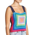 Pistola VIVIENNE CROCHET SWEATER TANK IN NAVY RAINBOW Photo 1