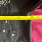 Carroll Reed Women's Black Angel Embroidered Button Cardigan Sweater Large Photo 4