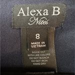 Alexa B Nites Shimmer Metallic Navy Maxi Dress Gown Formal Sleeveless NEW Size 8 Blue Photo 8