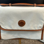 Esprit Vintage 90's  Cross Body Purse - White Pebble Texture with‎ Brown Trim Photo 0