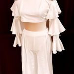 New, Liang Xuans Luxury Designer White 2 Piece Jumpsuit. Size 4 Photo 12