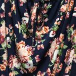 Shiella Rose Navy Floral Print Off Shoulder Ruffle Tiered Dress Size M Blue Size M Photo 4