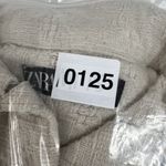 ZARA  Size S Shacket Jacket Cream Boucle Tweed Cropped Oversized Long Sleeve Photo 13