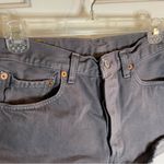 Levi's 501 Dark Grey Distressed Jean Shorts With Button Fly Size 32 Photo 2