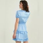 Altar'd State NWT  Juliana Smocked Satin Dress  Color: Chambray   Size M Photo 2